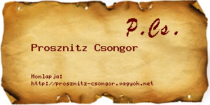 Prosznitz Csongor névjegykártya