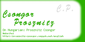 csongor prosznitz business card